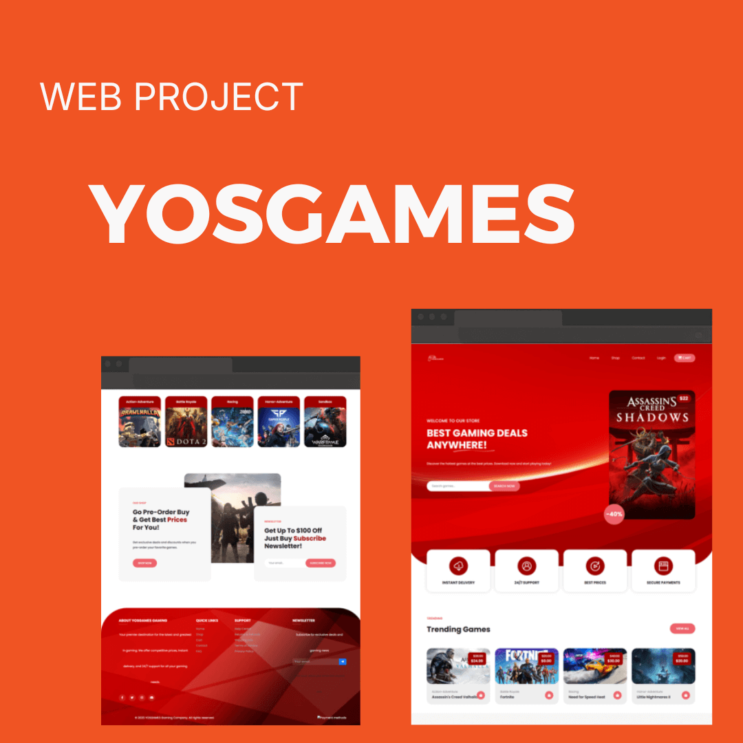 Digital Gaming Marketplace built with React and Laravel by Youssef Fakhi